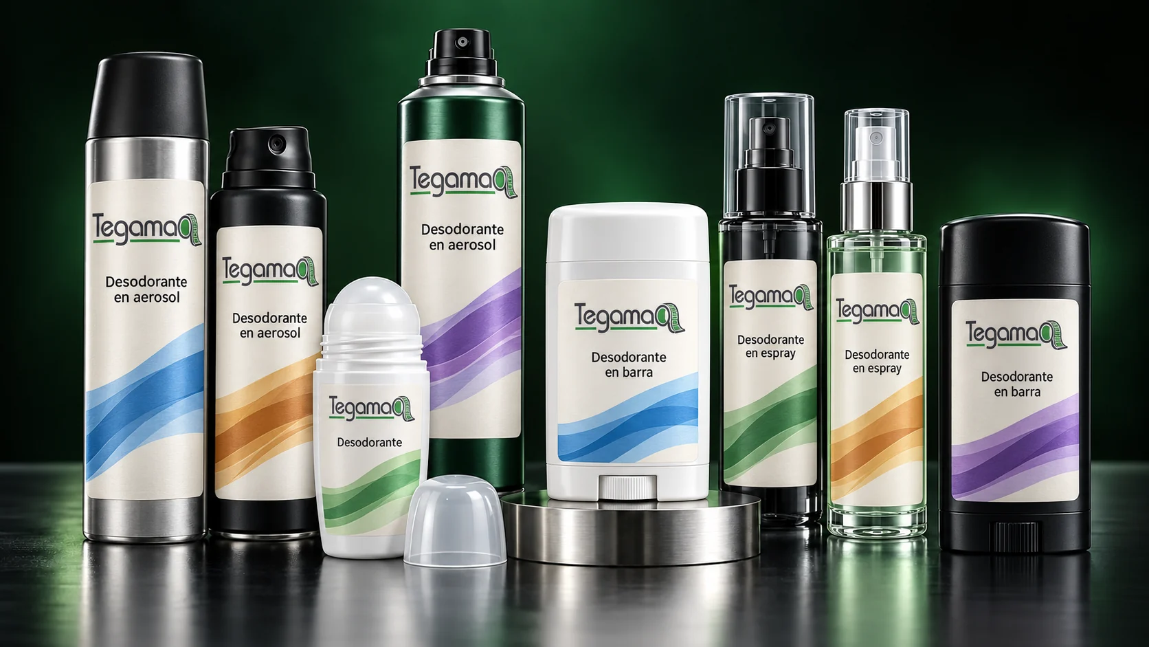 Desodorantes, aerosoles y envases roll-on Tegamaq